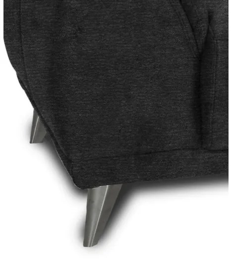 Canapea LIVORNO neagră, 3 locuri