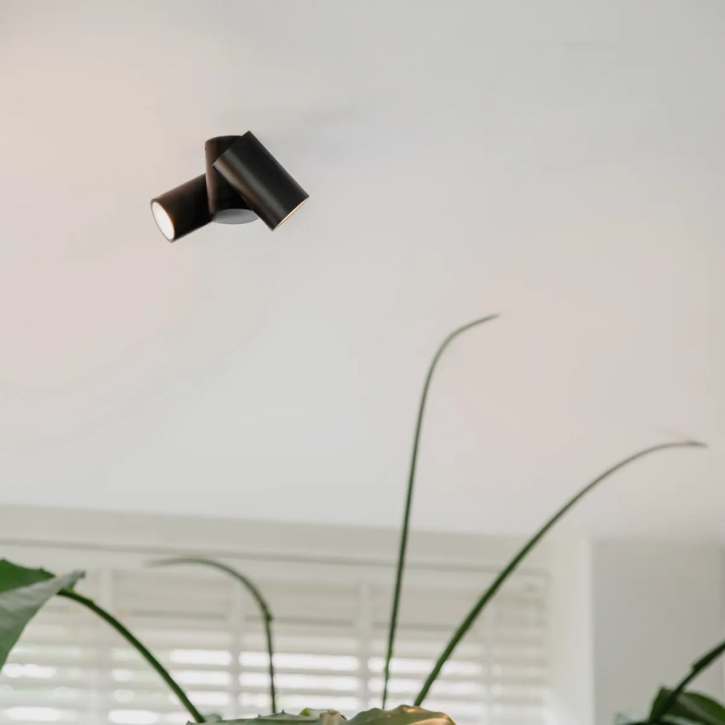 Spotlight de design negru cu 2 lumini reglabile - Michael