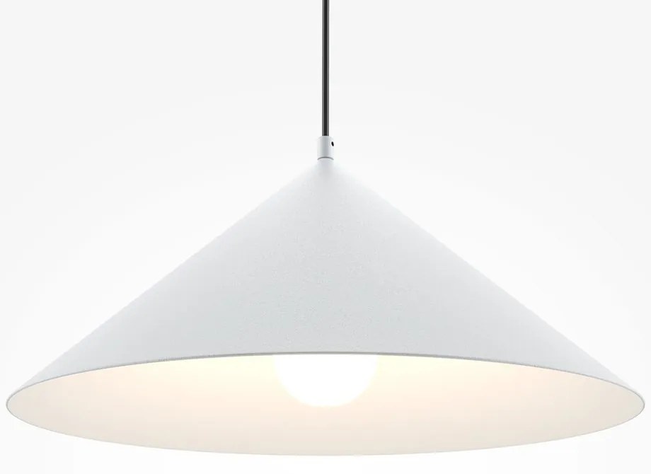 Lustra/Pendul metalic Basic D-35cm alb