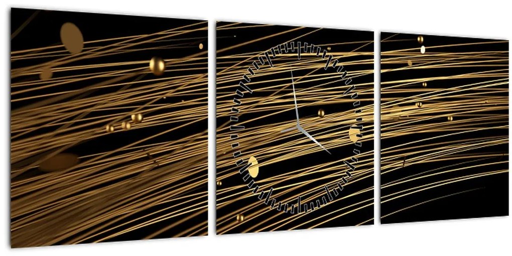 Tablou abstrat (cu ceas) (90x30 cm)