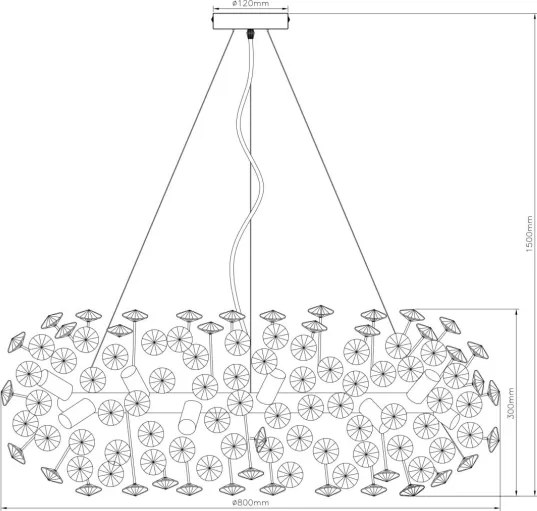 Globo 64135H3C - Candelabru LED cu cristale suspendat pe cablu KATRINA 20xG9/3,5W/230V