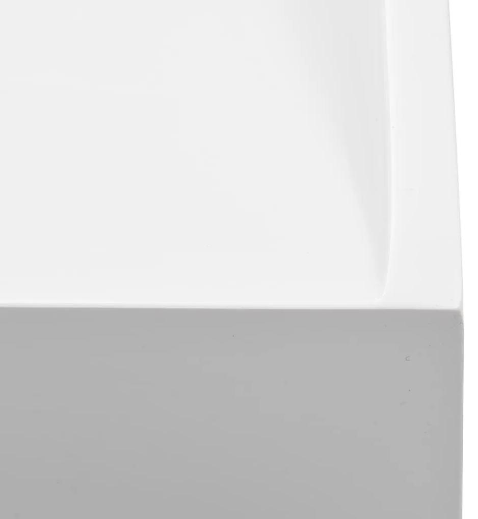 Chiuveta, alb, 50x38x13 cm, conglomerat turnat mineral marmura 50 x 38 x 13 cm