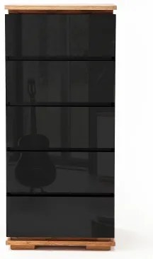 Comodă ARVI, negru/stejar