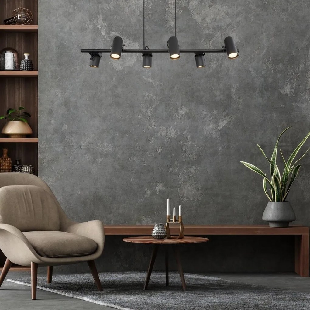 Lustra suspendata stil industrial Maximilian 6L