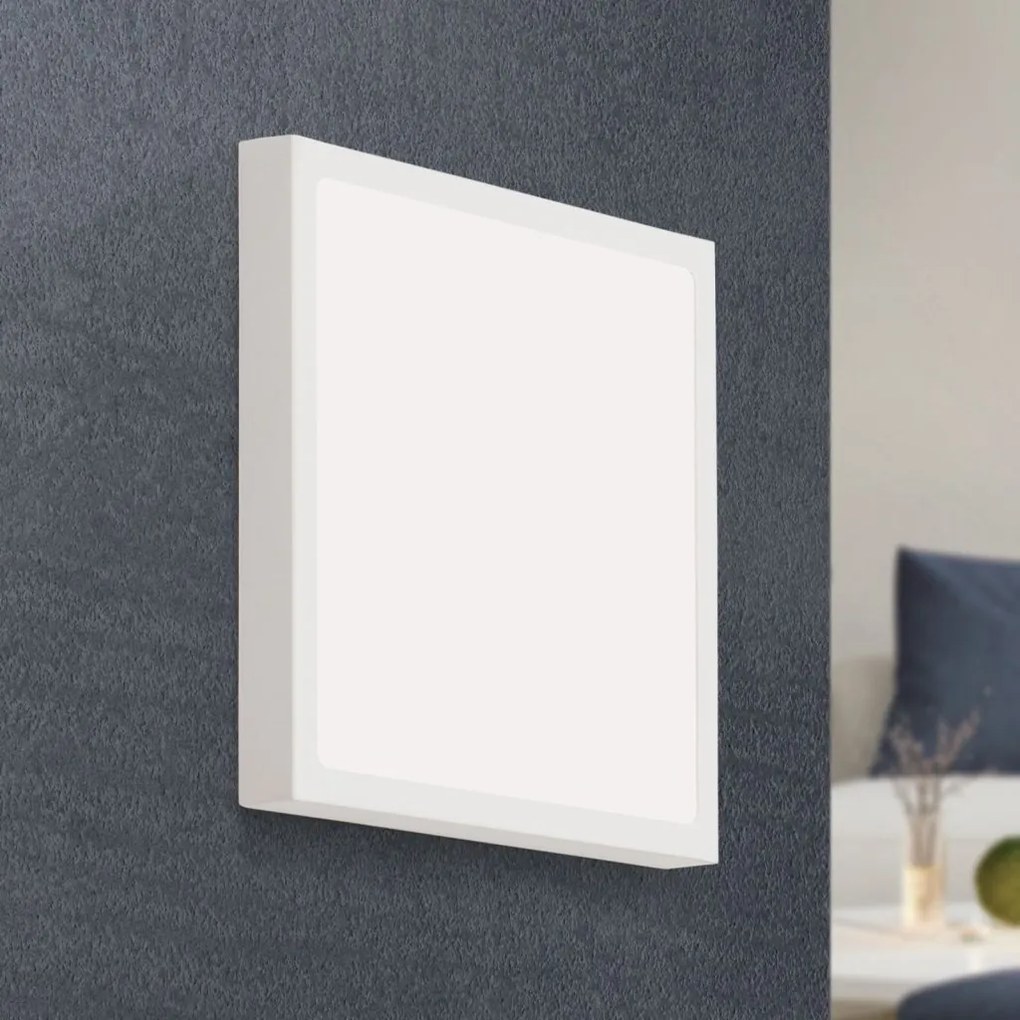 Plafoniera LED design slim LERO 23x23cm 3000K alba