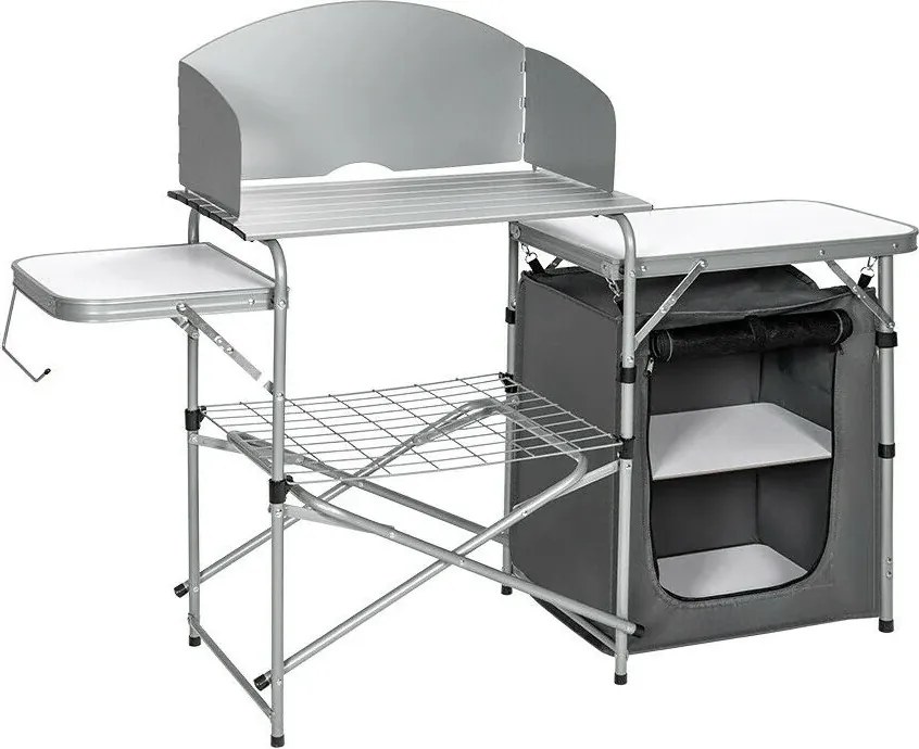 Masă pliabilă pentru camping cu depozitare