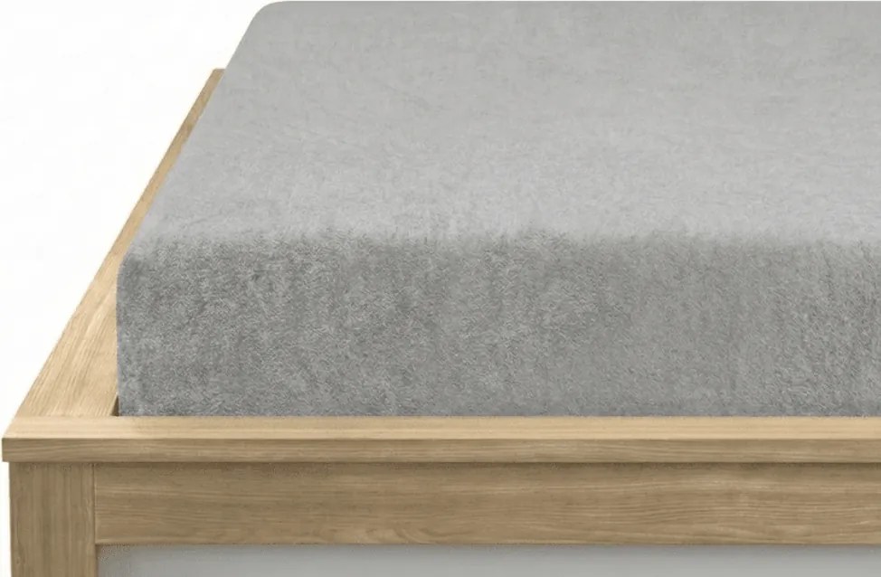 Cearsaf Frotir cu elastic EXCLUSIVE 200 x 220 cm gri