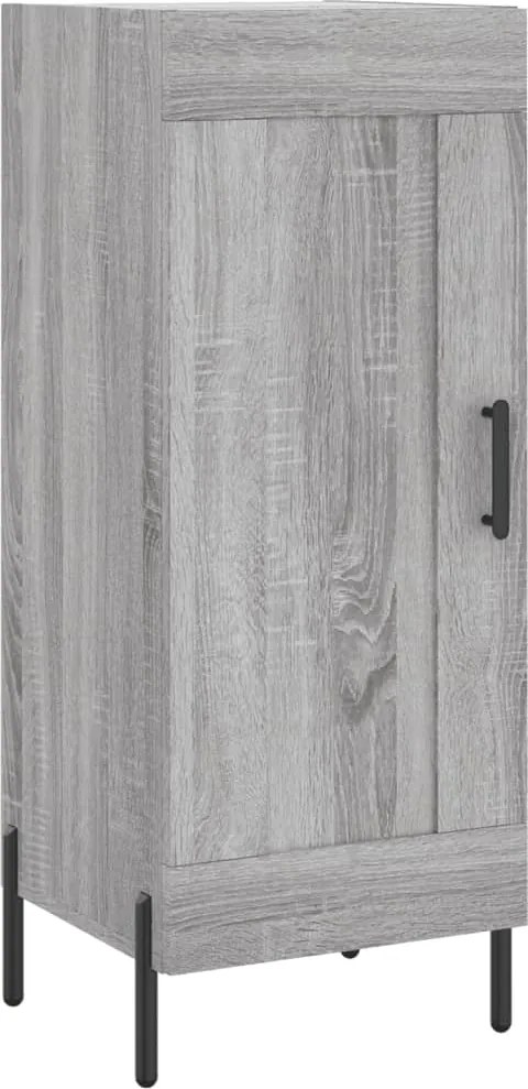 vidaXL Servantă, gri sonoma, 34,5x34x90 cm, lemn compozit