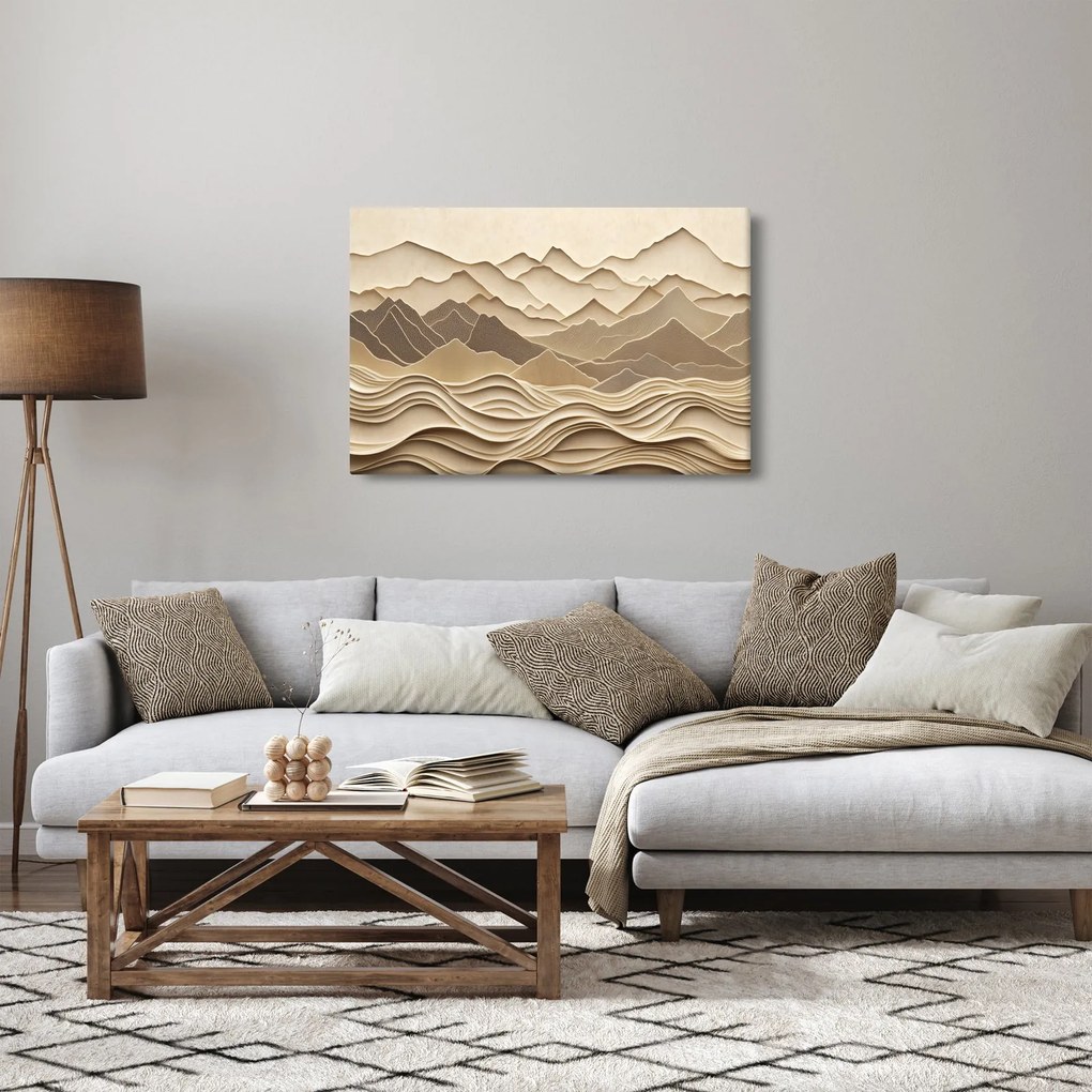 Tablou - Linii Montane 3D (90x60 cm)