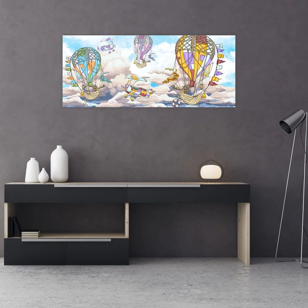 Tablou - Expediție în nori (120x50 cm)