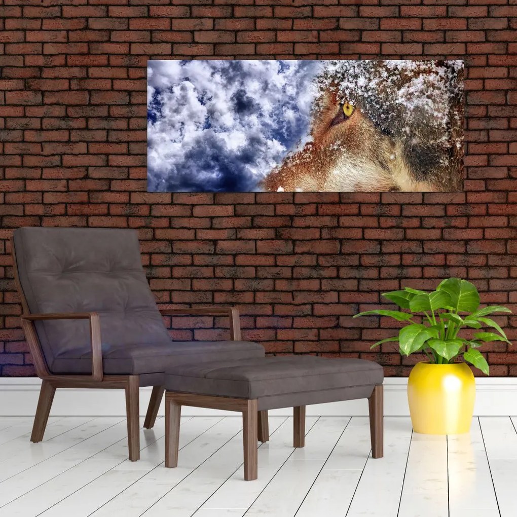 Tablou cu lup (120x50 cm)