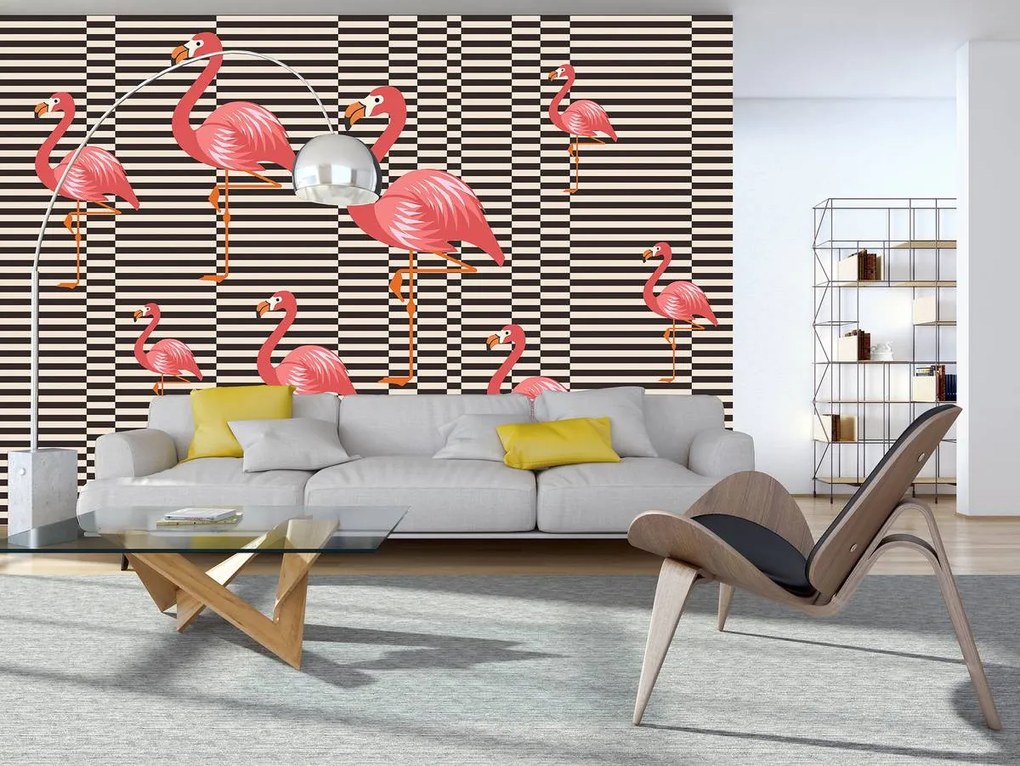 Fototapet - Flamingo (254x184 cm)