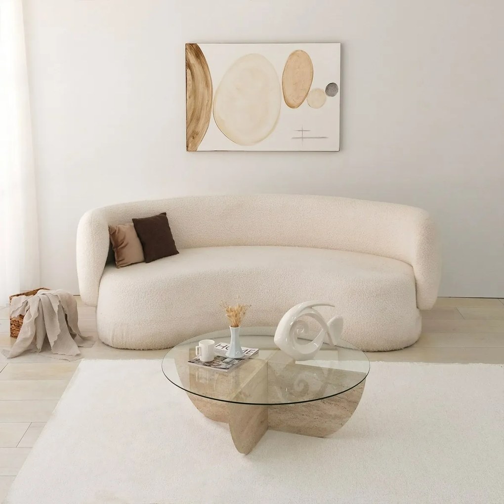 Măsuță de conferință Lily Travertine