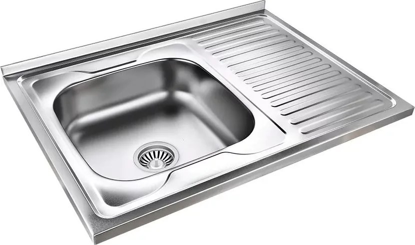 Chiuveta inox incastrata Quadron Pop Robin 111 inox satinat 80x60 cm stanga