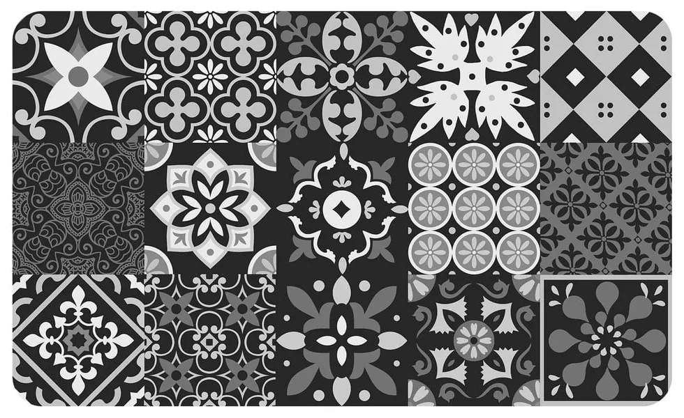 Covor negru din PVC 45x75 cm Salou – douceur d'intérieur