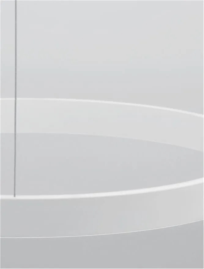 Lustra LED design circular cu iluminat sus si jos ELOWEN alb, diametru 60cm