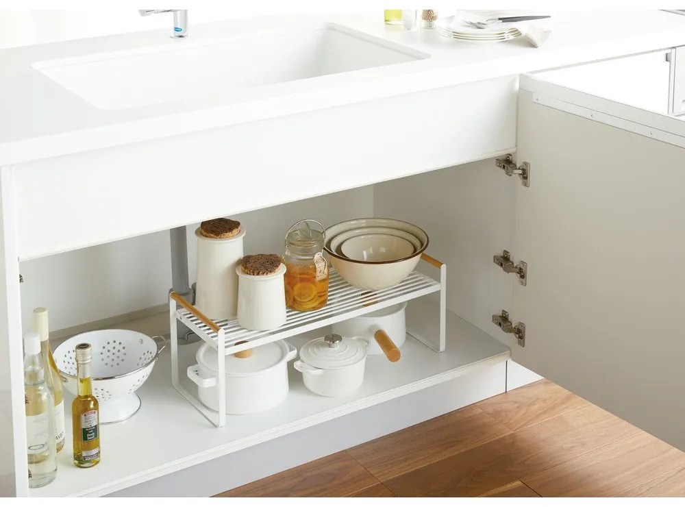 Raft metalic de bucătărie Yamazaki Tosca, alb