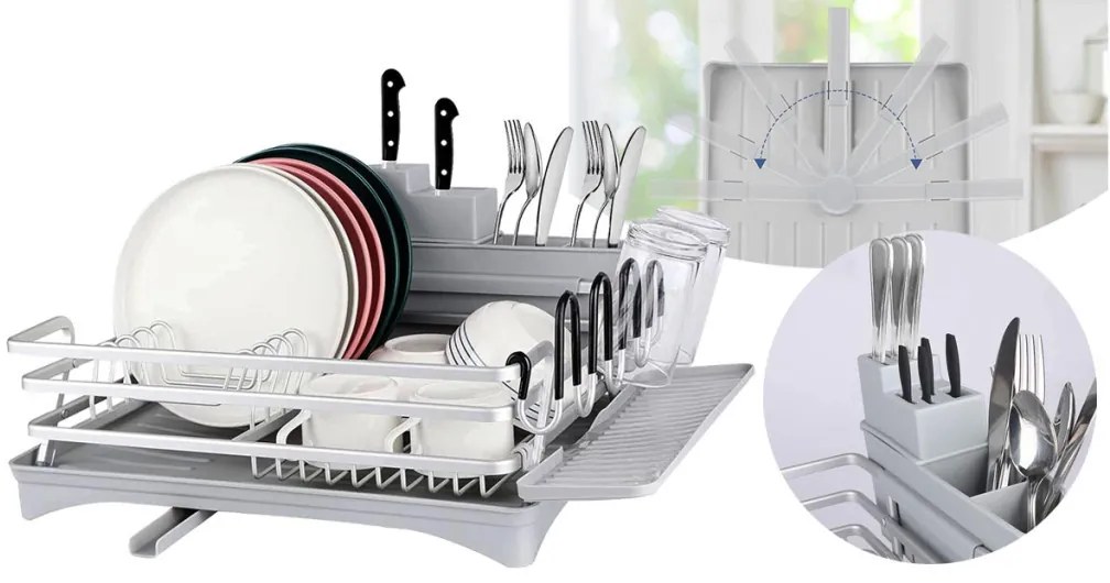 Suport uscator de vase cu tava