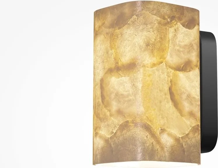 Aplica de perete Maris din metal negru si scoica Capiz