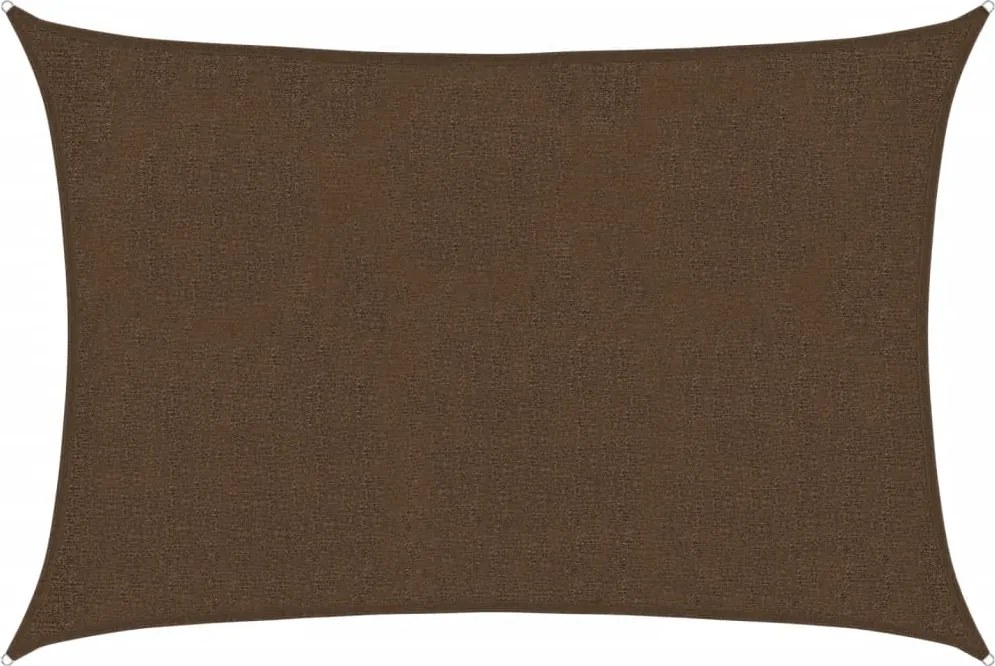 vidaXL Pânză parasolar, maro, 2 x 3, m HDPE, 160 g/m²