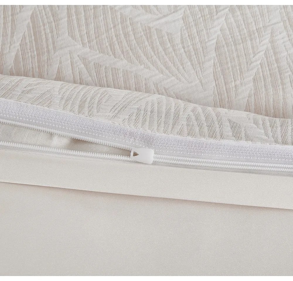 Lenjerie de pat bej din jacquard pentru pat de o persoană 140x200 cm Florida – My House