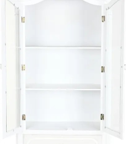 Vitrina, alba, din lemn masiv, Magnolia