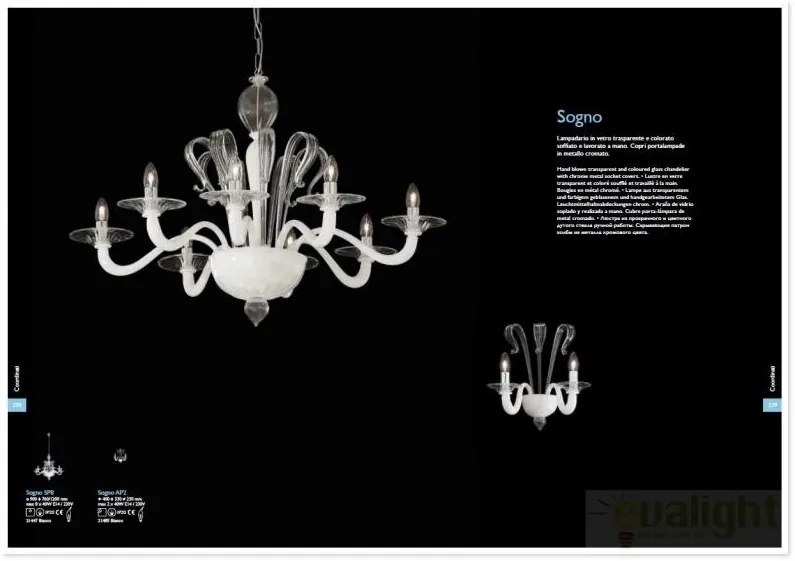 Aplica de perete stil Venetian SOGNO AP2 021485