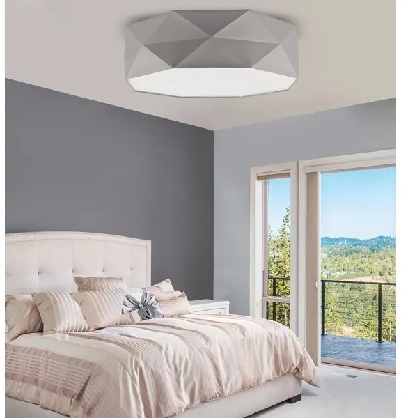 Plafoniera KANTOOR 4xE27/60W/230V gri