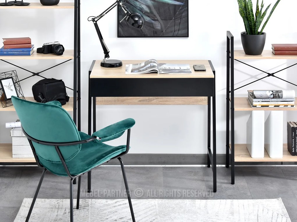 Masă PC Norway (stejar + negru). 1109804