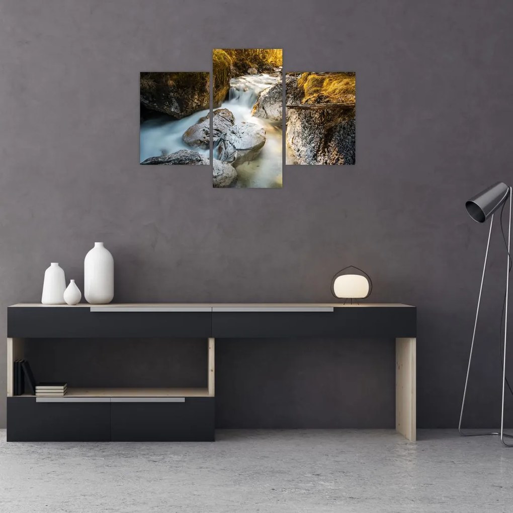 Tablou - Râul din pădure (90x60 cm)