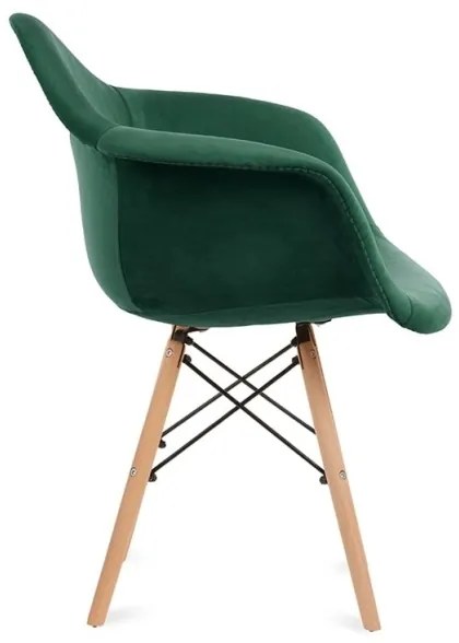 SET 2x scaun de sufragerie NEREA 80x60,5 cm verde/fag