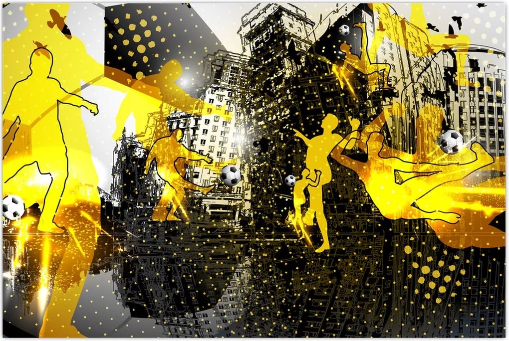 Tablou - Fotbal în marele oraș (90x60 cm)