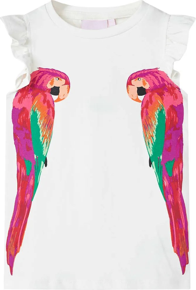 vidaXL Tricou pentru copii, ecru, 140