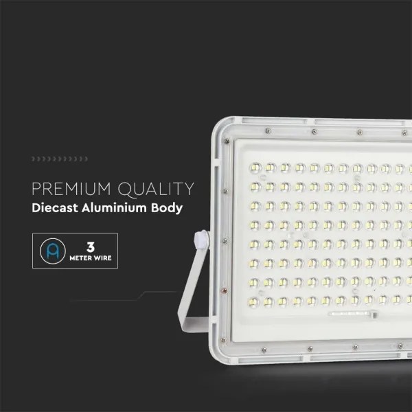 Proiector LED solar de exterior LED/20W/3,2V 4000K alb + telecomandă
