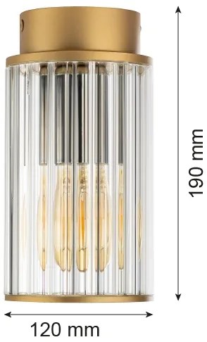 Plafonieră de exterior Argon 8774 NORFOLK 1xE27/15W/230V IP44 auriu