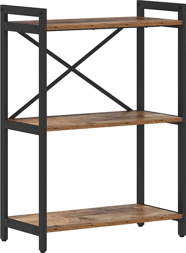 vidaXL Raft pentru cărți Lemn vechi 60 x 30 x 85 cm Lemn compozit