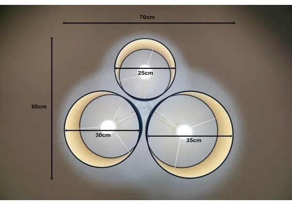 Duolla - Plafonieră ROLLER TRIO 3xE27/60W/230V albastru
