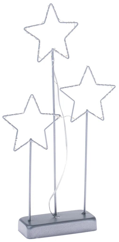 Decorațiuni luminoase de Crăciun Stele, 20 x 40 cm, 15 LED-uri