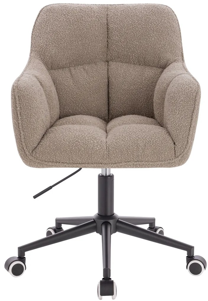 HR550K Scaun Latte Boucle cu Bază Neagră