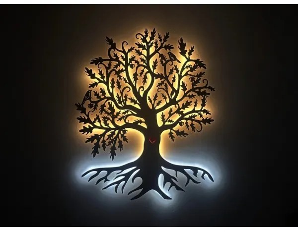 Li-Go 5742/DUB2 - Lampă de perete decorativă LED, 10W, 230V, 90x110 cm, finisaj stejar