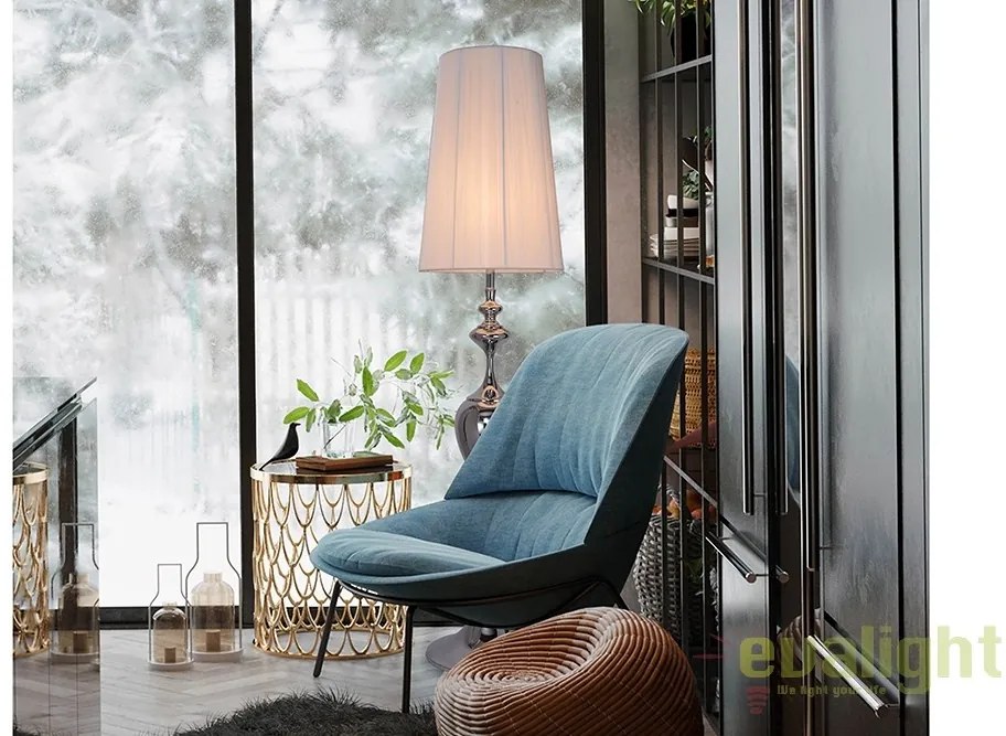 Lampadar elegant design modern, Lucie alb