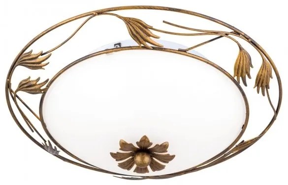 Plafoniera design rustic diametru 40cm Fleur DL 7-509/40 Antik OR