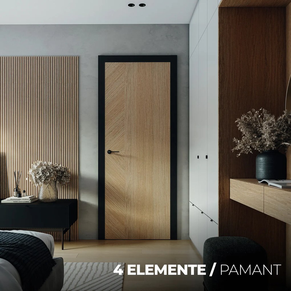 Usa de interior PORTA colectia 4 Elemente - PAMANT model Z1 180-240 mm, Stejar Natural