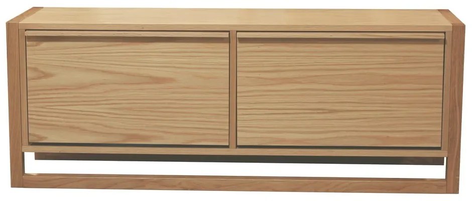 Pantofar în culoare naturală cu deschidere înclinată cu bancă cu aspect de lemn de stejar NewEst – Woodman