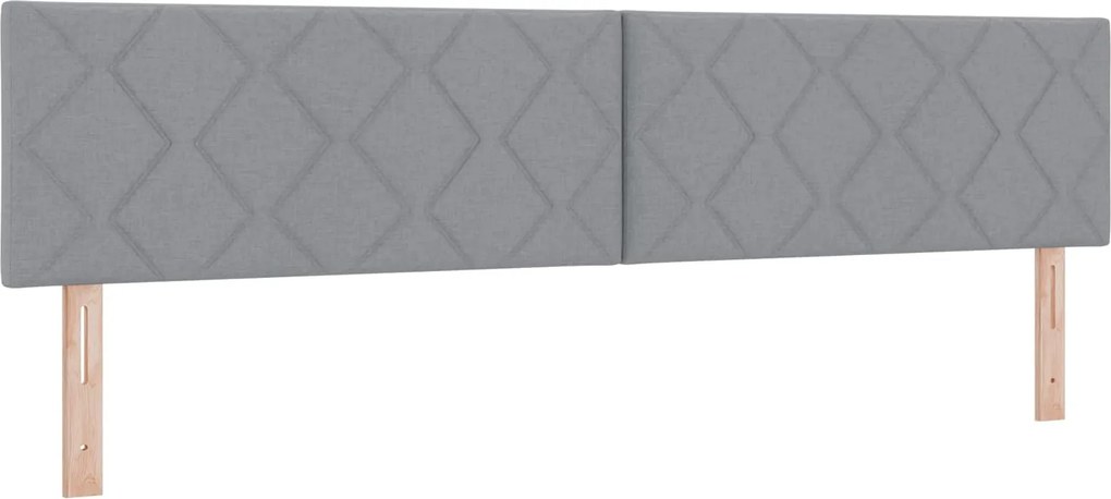 vidaXL Tăblie LED Gri deschis 200 cm țesătură