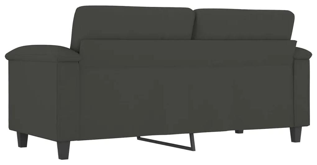 Canapea cu 2 locuri, gri inchis, 140 cm, tesatura microfibra Morke gra, 170 x 77 x 80 cm