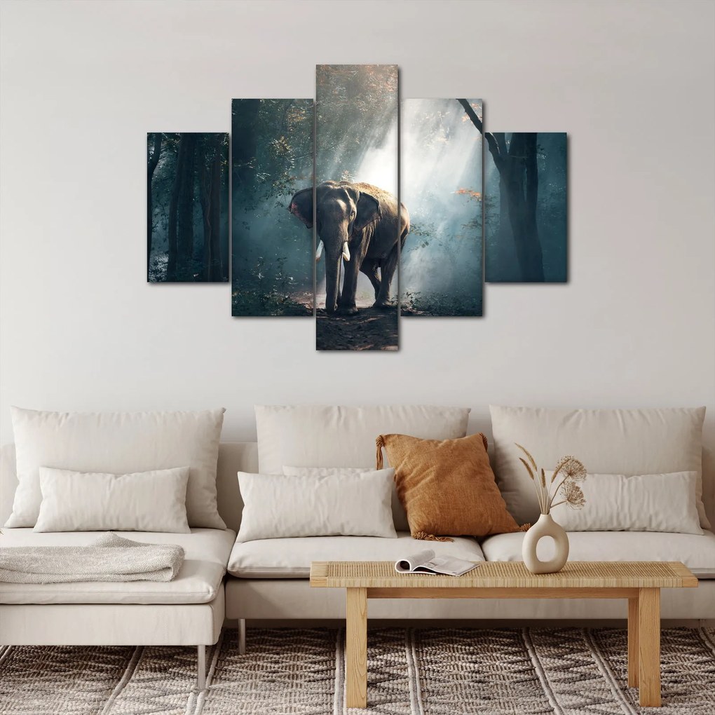 Tablou cu elefant în djunglă (150x105 cm)