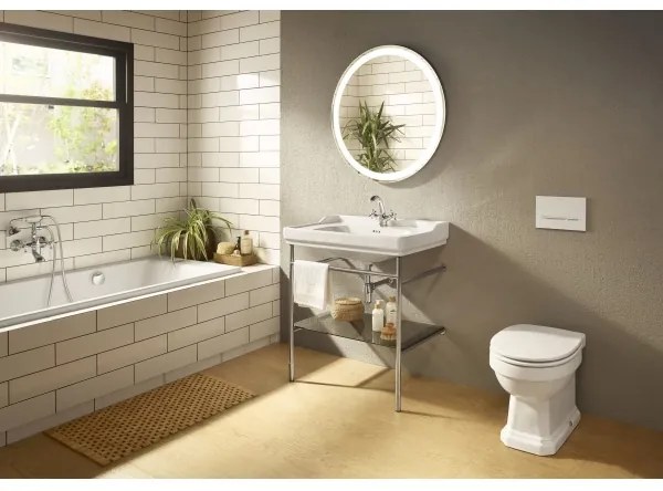 Baterie de lavoar + ventil cu preaplin Roca A5A3A4BC00 CARMEN 17,8 cm crom