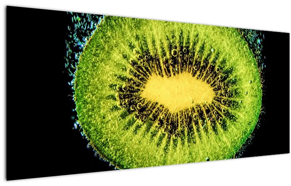 Tablou - detailu cu kiwi în apă (120x50 cm)