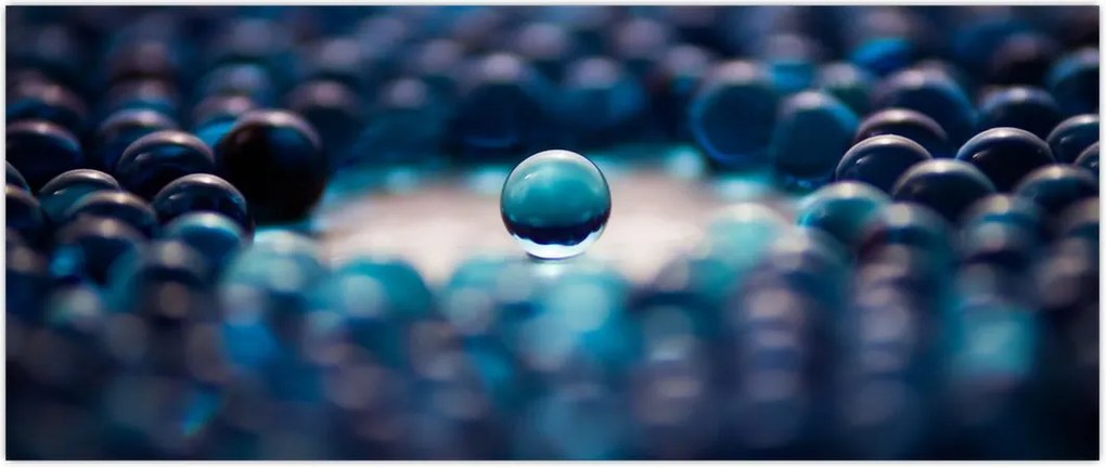 Tablou - Bile albastre (120x50 cm)